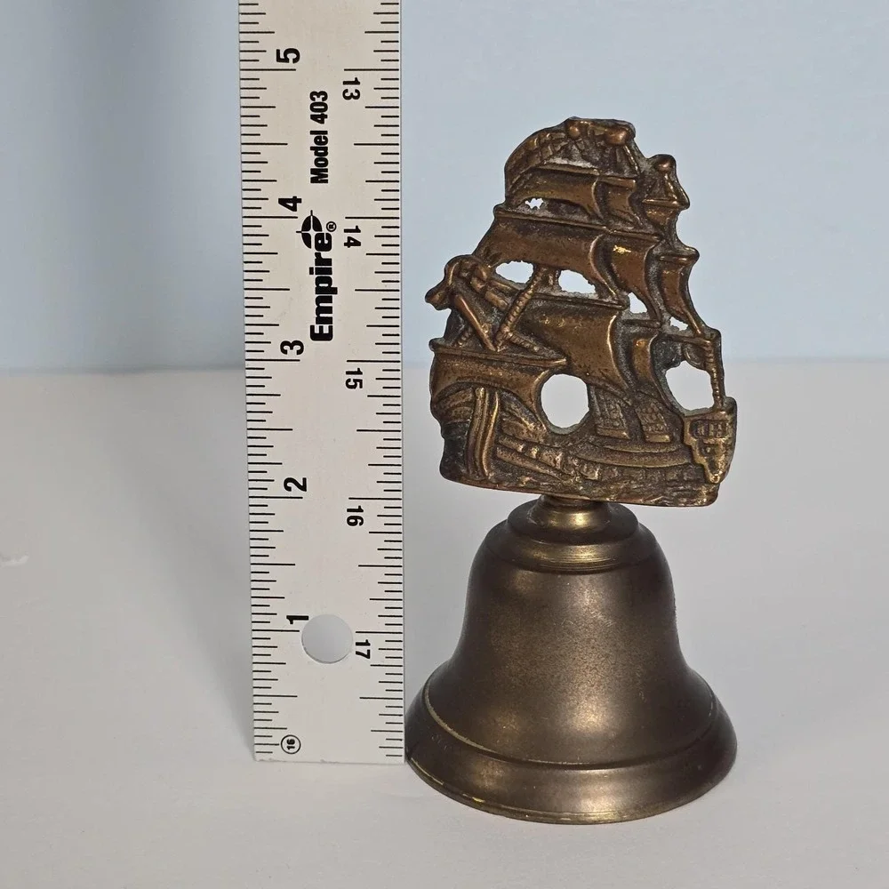 Vintage Solid Brass Ship Bell 4.75